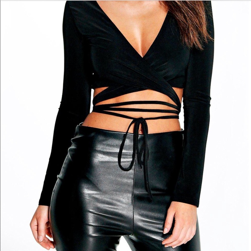 Wrap crop top